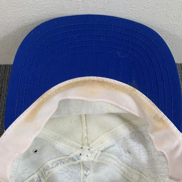 Vintage Indiana Road Map Snapback Hat Mens OSFA Blue White P Caps Made in USA - Picture 11 of 15